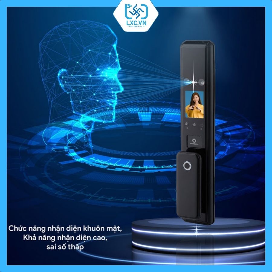 Khóa cửa thông minh nhận diện khuôn mặt 7 in 1 Homekit AB-34G I Chính hãng